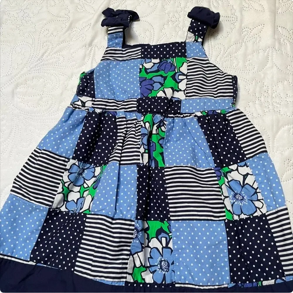 Gymboree Spring Prep Patchwork Dress Size 12-18 months